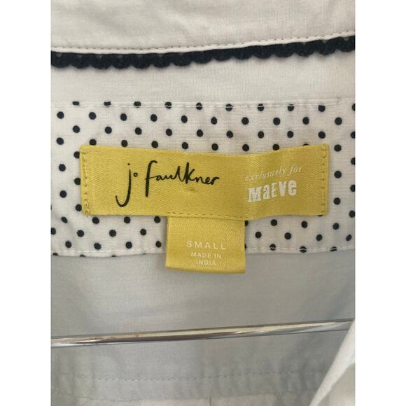 Anthropologie X Jo Faulkner Button-Front Black White Floral Asymmetrical Dress S - Picture 6 of 12